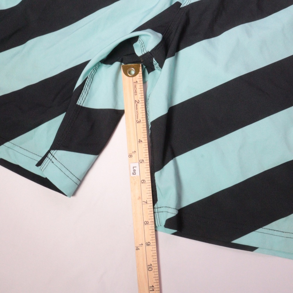 Dixxon Swim Shorts Mens 46 Blue Striped Unlined Swim Board Trunks Drawstrings - Picture 6 of 9